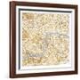 Gilded London Map-Laura Marshall-Framed Art Print