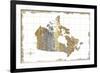 Gilded Map Canada-Wild Apple Portfolio-Framed Art Print