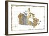 Gilded Map Canada-Wild Apple Portfolio-Framed Art Print