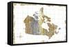 Gilded Map Canada-Wild Apple Portfolio-Framed Stretched Canvas