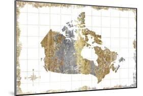 Gilded Map Canada-Wild Apple Portfolio-Mounted Art Print