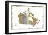 Gilded Map Canada-Wild Apple Portfolio-Framed Premium Giclee Print