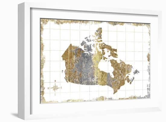 Gilded Map Canada-Wild Apple Portfolio-Framed Premium Giclee Print