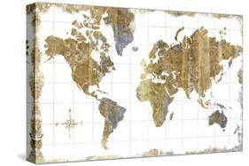 Gilded Map-Wild Apple Portfolio-Stretched Canvas