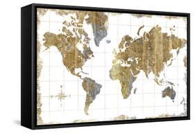 Gilded Map-Wild Apple Portfolio-Framed Stretched Canvas