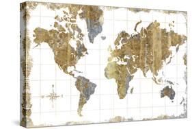 Gilded Map-Wild Apple Portfolio-Stretched Canvas