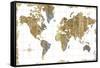 Gilded Map-Wild Apple Portfolio-Framed Stretched Canvas