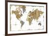 Gilded Map-Wild Apple Portfolio-Framed Premium Giclee Print