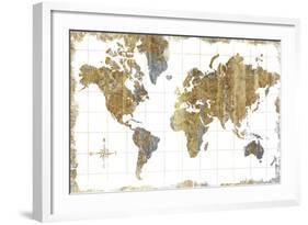 Gilded Map-Wild Apple Portfolio-Framed Art Print