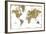 Gilded Map-Wild Apple Portfolio-Framed Art Print