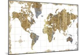 Gilded Map-Wild Apple Portfolio-Mounted Art Print