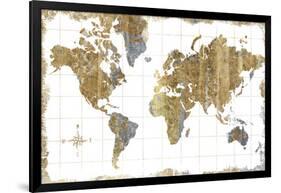 Gilded Map-Wild Apple Portfolio-Framed Art Print