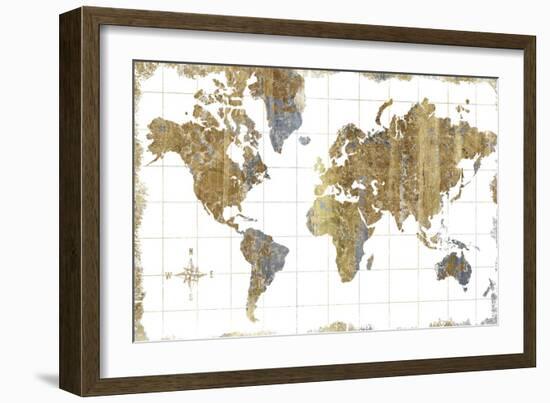 Gilded Map-Wild Apple Portfolio-Framed Art Print