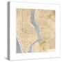 Gilded New York Map-Laura Marshall-Stretched Canvas