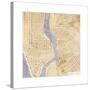 Gilded New York Map-Laura Marshall-Stretched Canvas