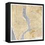 Gilded New York Map-Marshall Laura-Framed Stretched Canvas