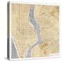 Gilded New York Map-Marshall Laura-Stretched Canvas