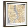 Gilded New York Map-Marshall Laura-Framed Art Print