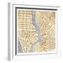 Gilded New York Map-Marshall Laura-Framed Art Print