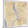 Gilded New York Map-Marshall Laura-Mounted Art Print