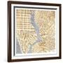 Gilded New York Map-Marshall Laura-Framed Art Print