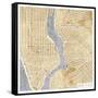 Gilded New York Map-Marshall Laura-Framed Stretched Canvas