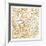 Gilded Paris Map-Laura Marshall-Framed Art Print