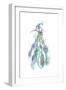 Gilded Peacock Plumes II-Jennifer Goldberger-Framed Art Print