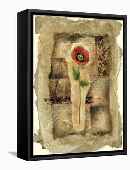 Gilded Poppy II-Jennifer Goldberger-Framed Stretched Canvas