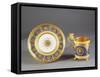 Gilded Porcelain Plate and Mug-null-Framed Stretched Canvas