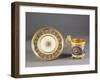 Gilded Porcelain Plate and Mug-null-Framed Giclee Print