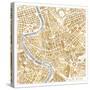 Gilded Rome Map-Laura Marshall-Stretched Canvas