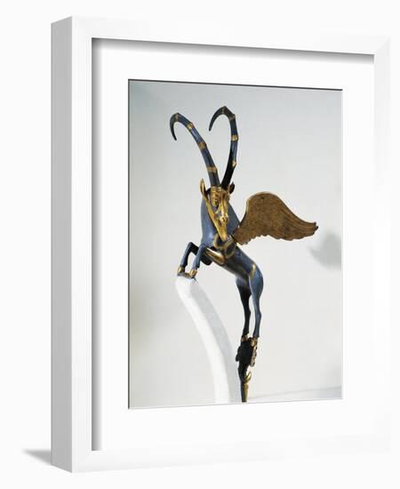 Gilded Silver Handle of Vase Depicting Winged Ibex, from Palace of Darius I, from Shush-null-Framed Giclee Print