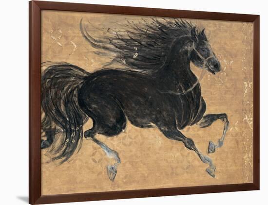 Gilded Stallion 1-null-Framed Premium Giclee Print