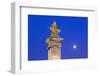 Gilded Statue of Fame and Pegasus on Pont Alexandre-Iii-Massimo Borchi-Framed Photographic Print