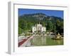 Gilded Statues and Pool in the Gardens in Front of Linderhof Castle, Bavaria, Germany, Europe-Scholey Peter-Framed Photographic Print