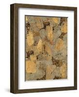 Gilded Stone Gold II-Hugo Wild-Framed Art Print