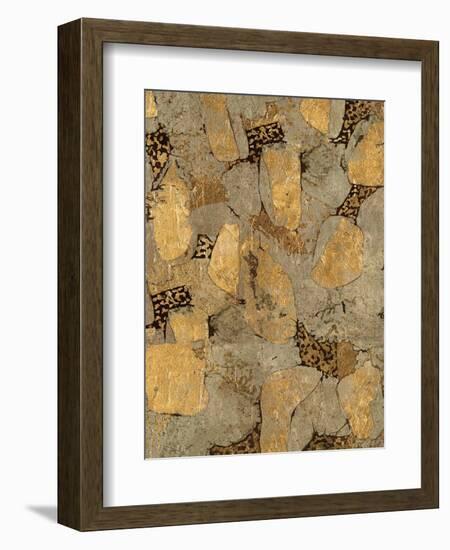 Gilded Stone Gold II-Hugo Wild-Framed Art Print