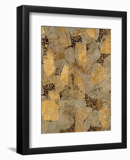 Gilded Stone Gold II-Hugo Wild-Framed Art Print