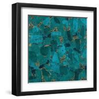 Gilded Stone Turquoise-Hugo Wild-Framed Art Print