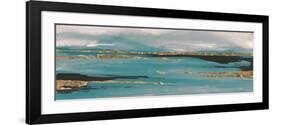 Gilded Storm II Teal Grey Crop-Chris Paschke-Framed Art Print