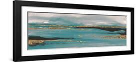 Gilded Storm II Teal Grey Crop-Chris Paschke-Framed Art Print