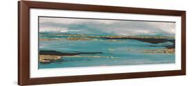 Gilded Storm II Teal Grey Crop-Chris Paschke-Framed Art Print