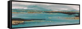 Gilded Storm II Teal Grey Crop-Chris Paschke-Framed Stretched Canvas