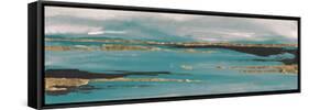 Gilded Storm II Teal Grey Crop-Chris Paschke-Framed Stretched Canvas