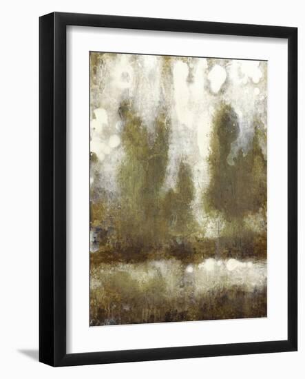 Gilded Tree Silhouette I-null-Framed Art Print