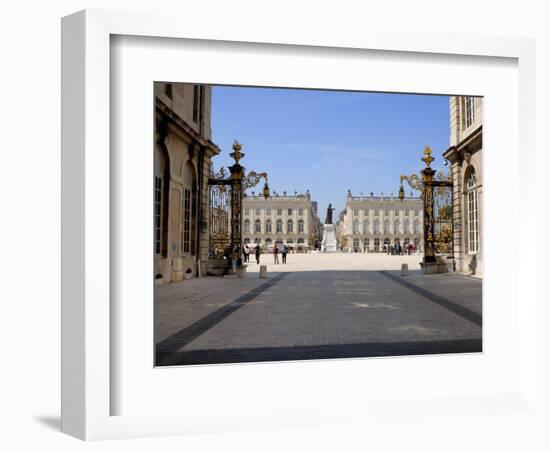 Gilded Wrought Iron Gates by Jean Lamor, Place Stanislas, Nancy, Lorraine, France-Richardson Peter-Framed Photographic Print