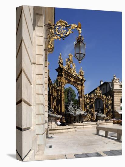 Gilded Wrought Iron Gates, Place Stanislas, Nancy, Lorraine, France-Richardson Peter-Stretched Canvas