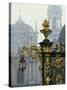 Gilded Wrought Iron Work and Lamp by Lamor in the Place Stanislas in Nancy, Lorraine, France-Woolfitt Adam-Stretched Canvas