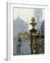 Gilded Wrought Iron Work and Lamp by Lamor in the Place Stanislas in Nancy, Lorraine, France-Woolfitt Adam-Framed Photographic Print